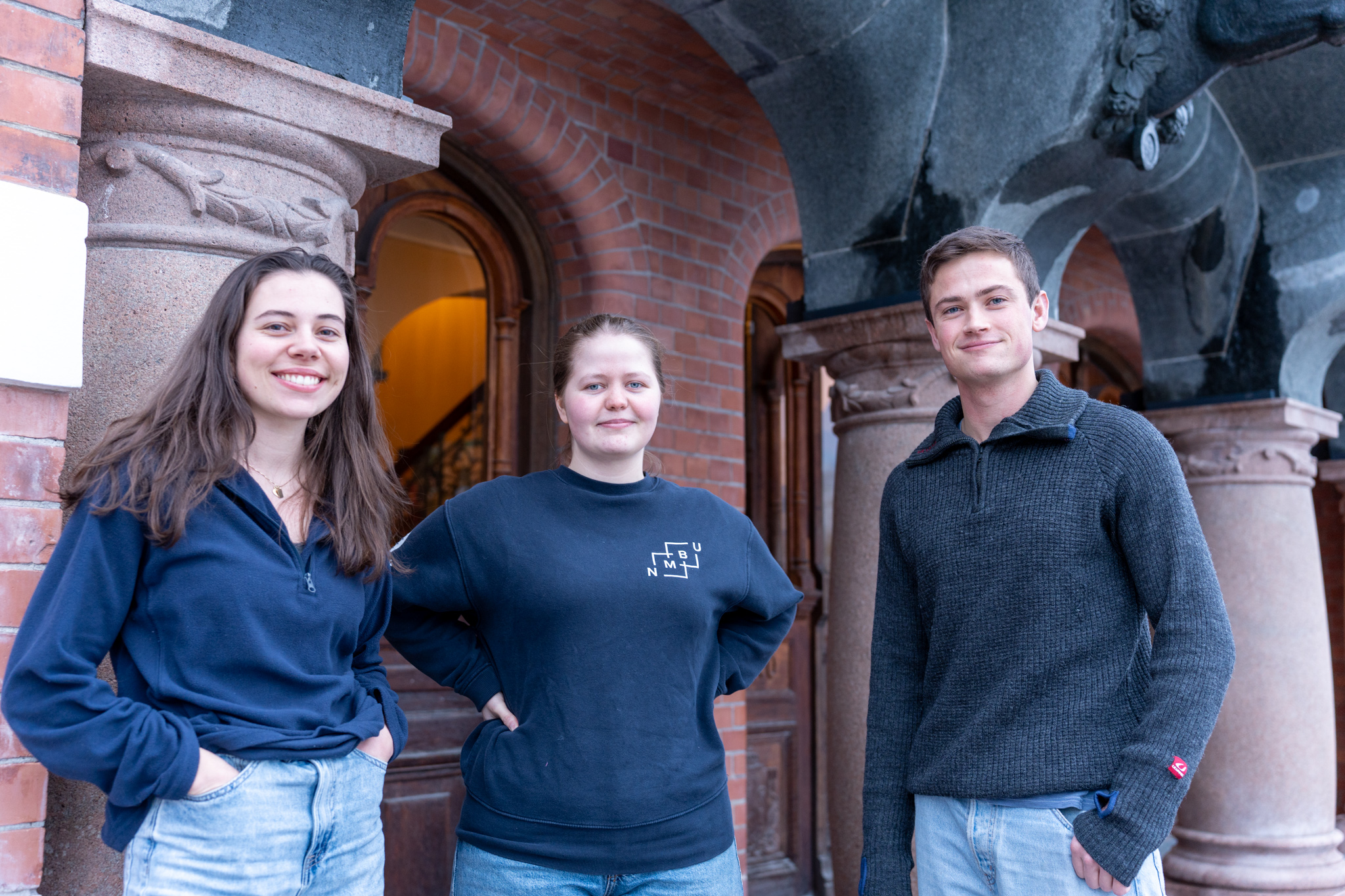 NMBU-studentene Mia Nordengen Dysthe, Ingrid Iselin Male Østern og Ludvik O. Hugøy